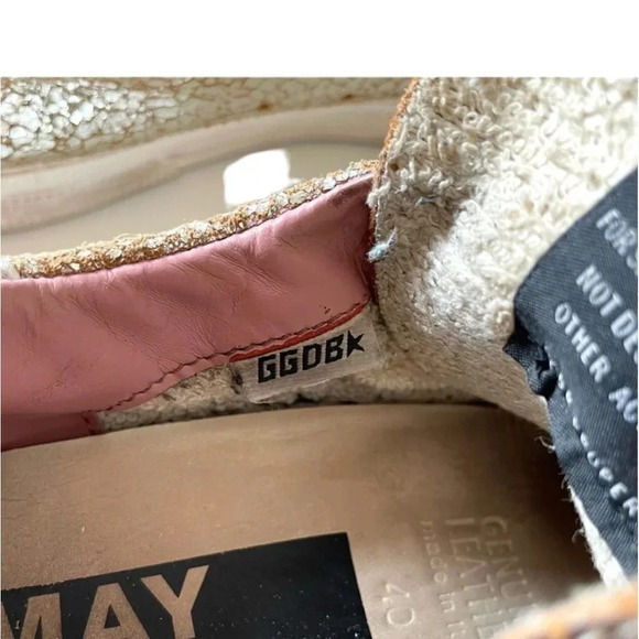 Golden Goose Metallic Super Star Celebrity Sneakers In Original Zipper Bag 40 - Picture 8 of 12